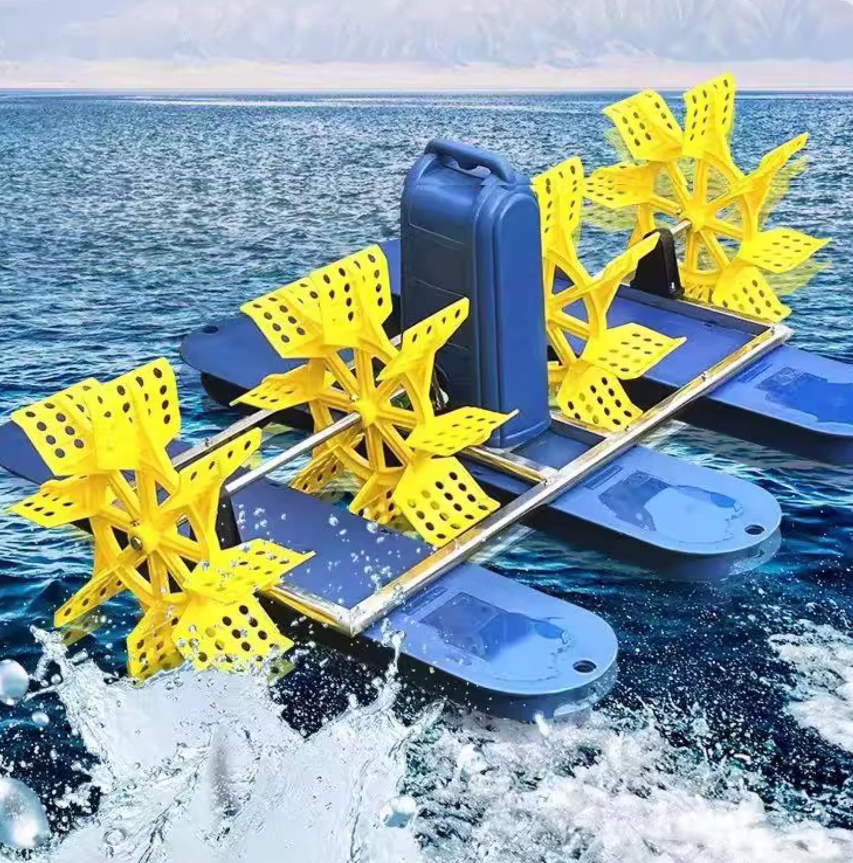 碧水清波，驅動(dòng)未來(lái)：南京藍寶石太陽(yáng)能水車(chē)曝氣機